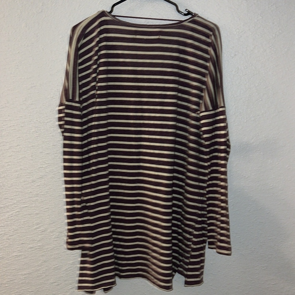 FP Beach Oversized Striped Dolman Sleeve Tunic Top PTP29 I Believe It’s M To XL - Picture 4 of 9